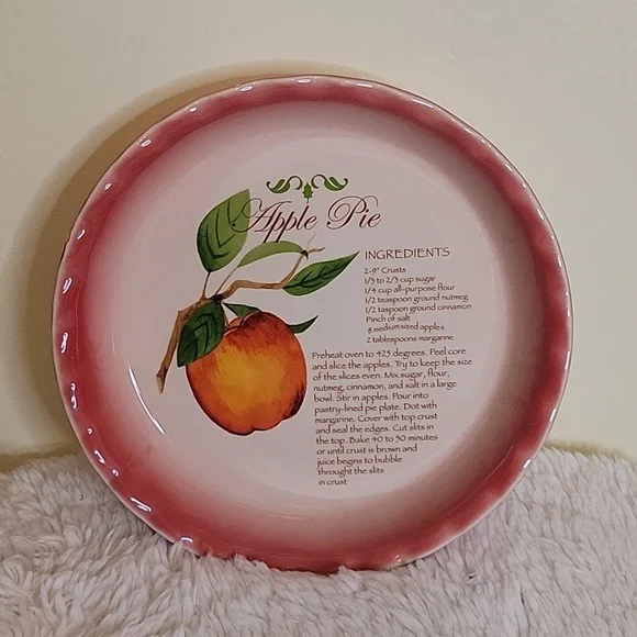 Kitchen Ceramic Apple Pie Plate Poshmark - Main Image